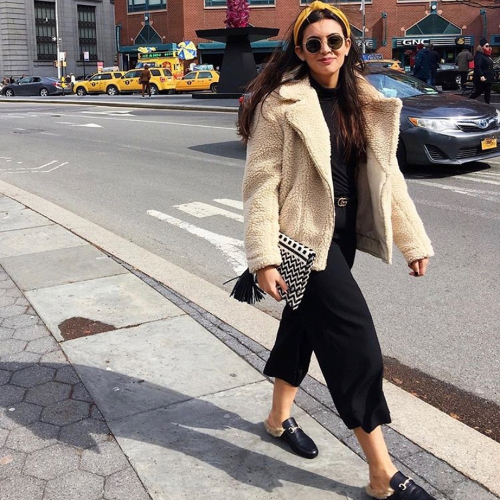 Faux Shearling Biker Jacket